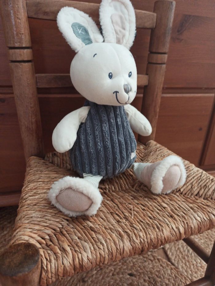 peluche lapin nicotoy velours tbe - photo numéro 3