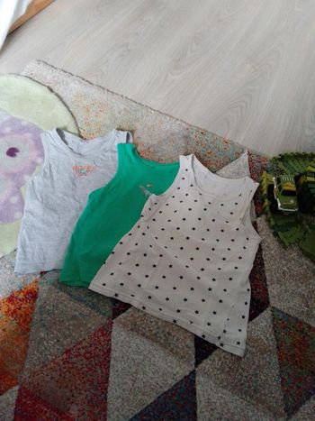 Lot de 3 tee-shirts marcels en coton 6 ans