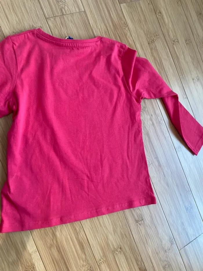 6 ans - T-shirt rose fushia dessin cheval - neuf - photo numéro 3