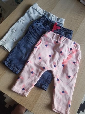 Lot 3 pantalons fille 6 mois