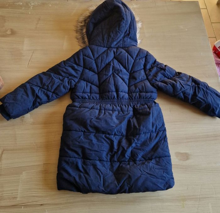 Doudoune fille cintrée bleu marine fourrée polaire - photo numéro 2