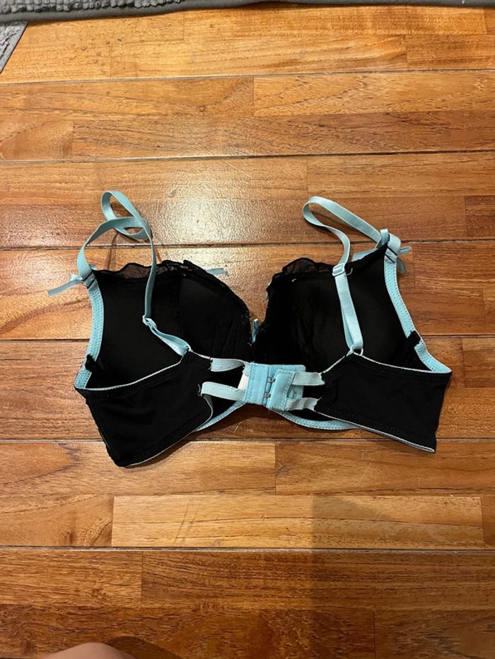 Soutien gorge no excuse 95C noir et bleu ciel - photo numéro 2