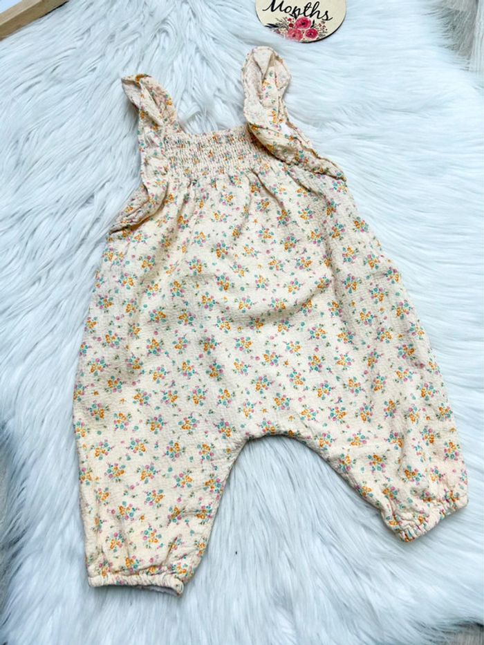 Salopette été Zara fleuri 6 mois - Bretelles volantées - photo numéro 2