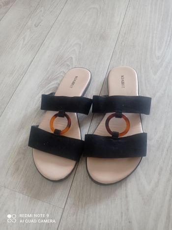 Claquettes noires Kiabi pointure 36 parfait état 