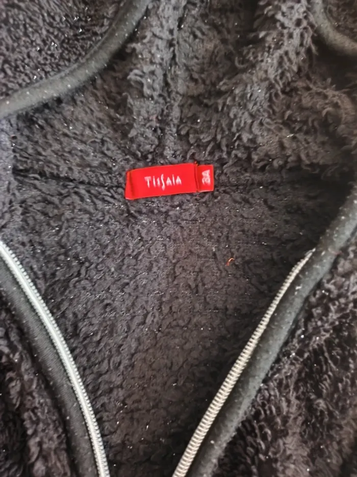 Veste polaire noire à capuche Tissaia - 3 ans - photo numéro 2