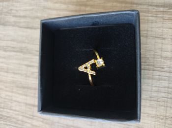 Bague couleur or bijou pour fille 6/7 ans bijou fantaisie avec lettre A
