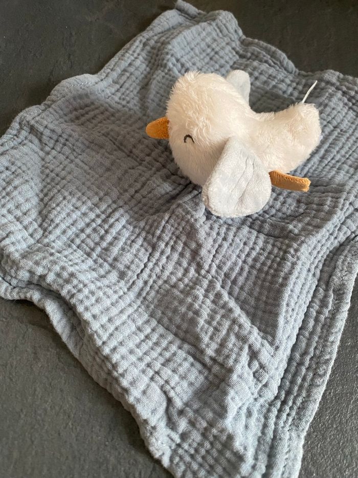 Doudou mouette oiseau plat little dutch