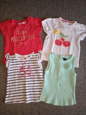 Lot de 4 tee-shirts 12 mois/1 an