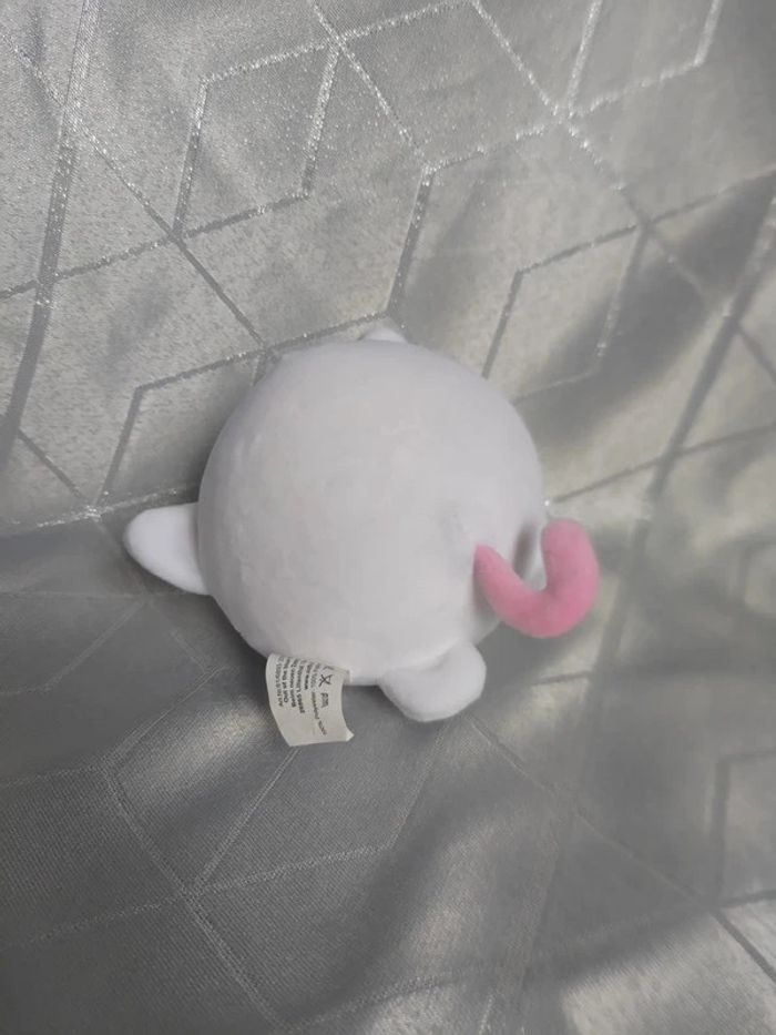 Peluche Squishy Chat Rose & Blanc - photo numéro 3