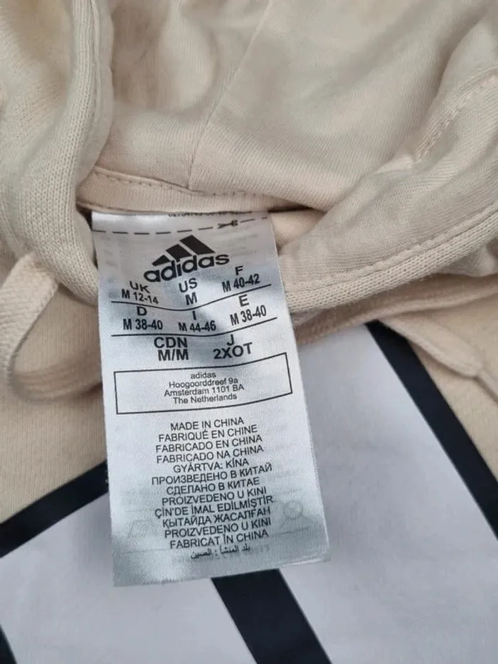 Sweat a capuche Adidas crème, M Femme - photo numéro 7