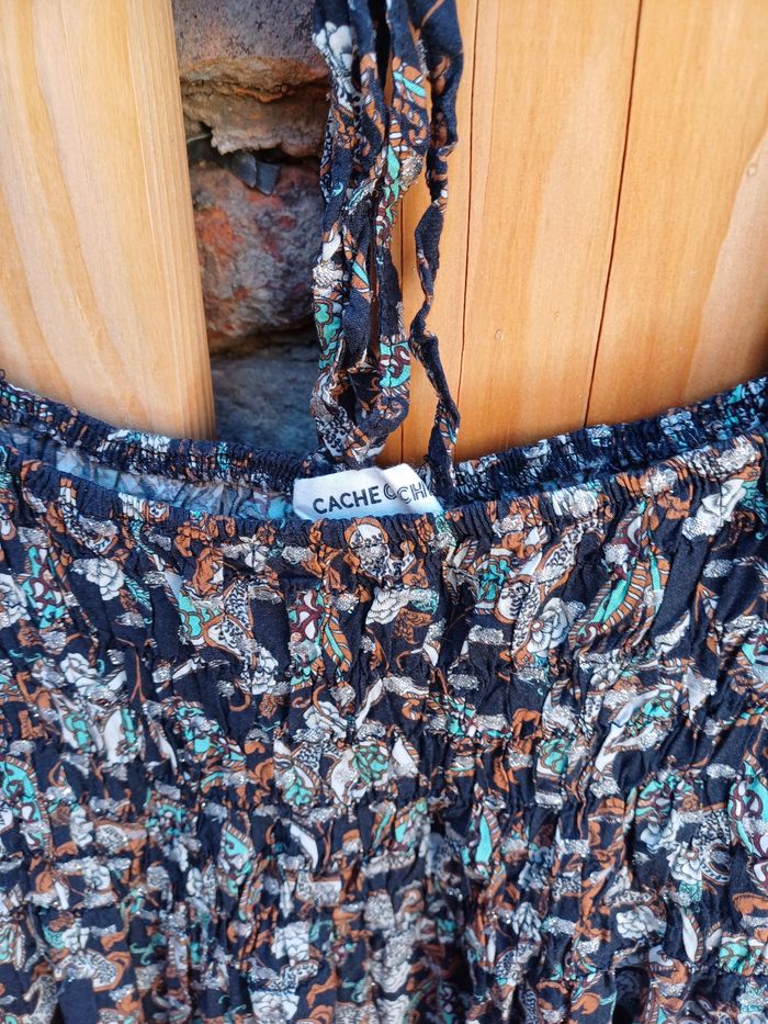 Jolie blouse originale à manches longue imprimé fleurs baroque Cache Cache - photo numéro 7