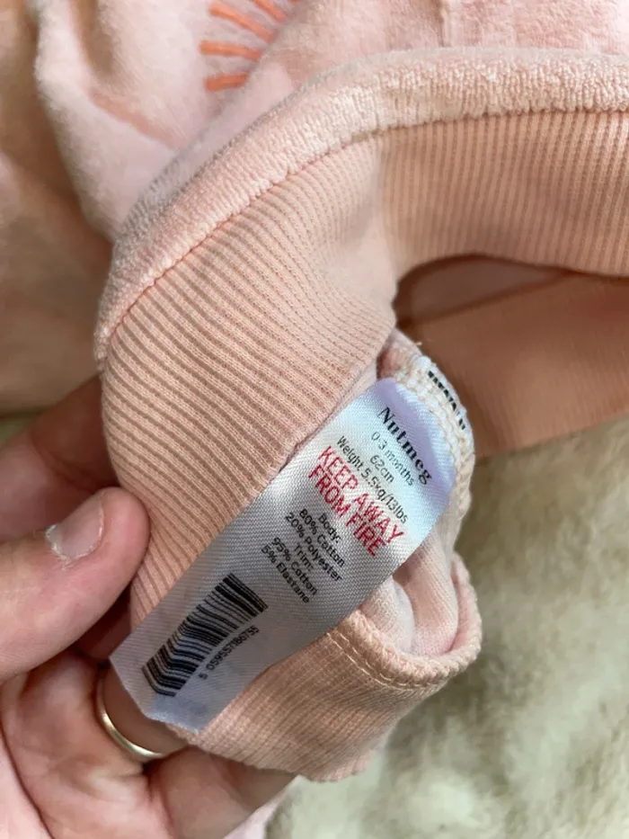Ensemble pull + short 0/3 mois - 62cm Nutmeg « arc en ciel » - photo numéro 4