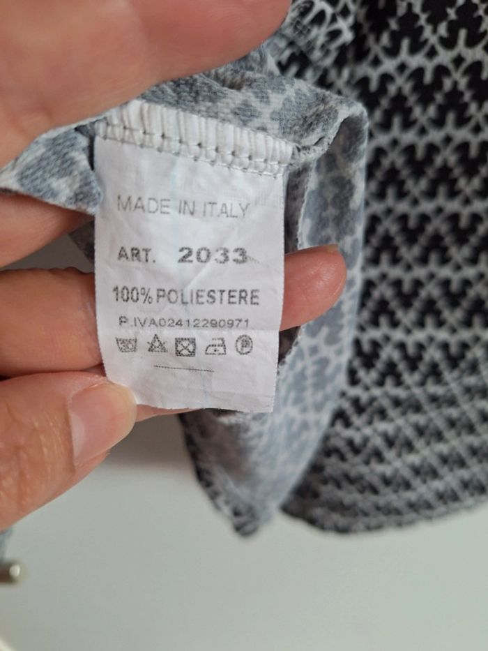 Chemise noire et blanche à motifs T 36 - photo numéro 4