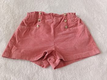 Short velour vieux rose 8 ans