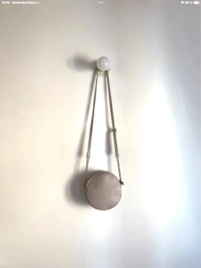 Sac à bandoulière en similicuir gris clair Aquarelle - photo numéro 7