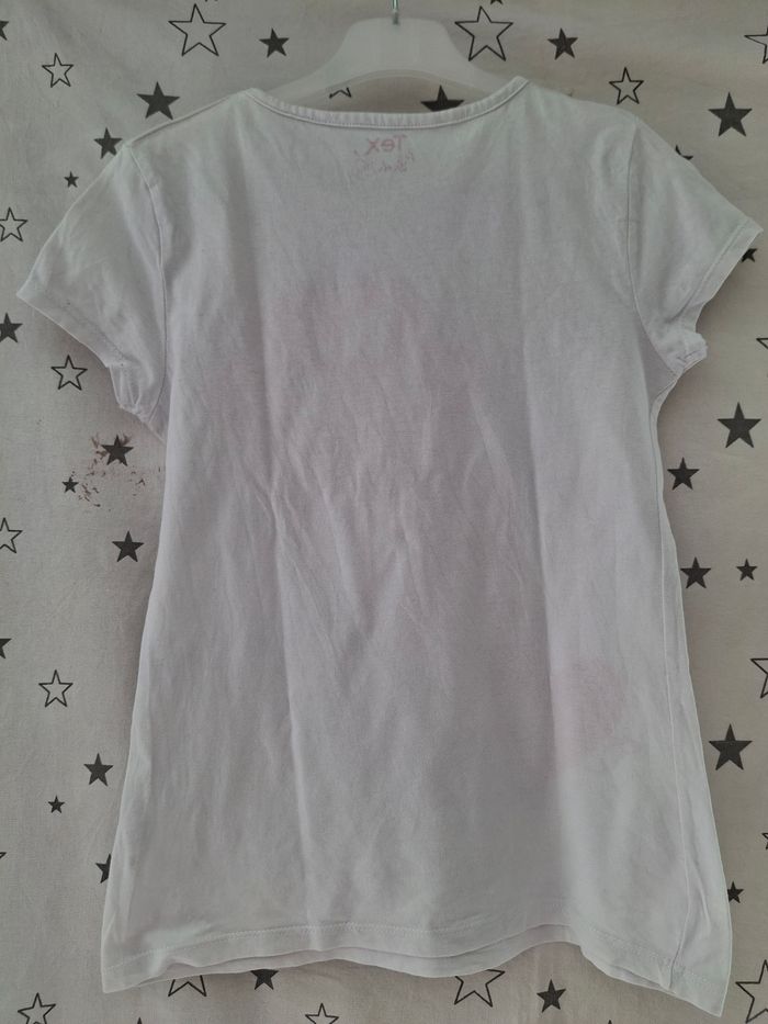 Tee-shirt blanc avec Inscription rose 12 ans Tex - photo numéro 5