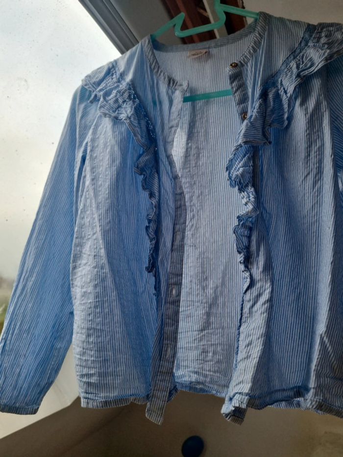 Blouse bleue/blanche - photo numéro 2