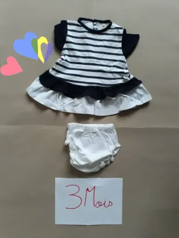 Ensemble Robe MC et Culotte 3 Mois