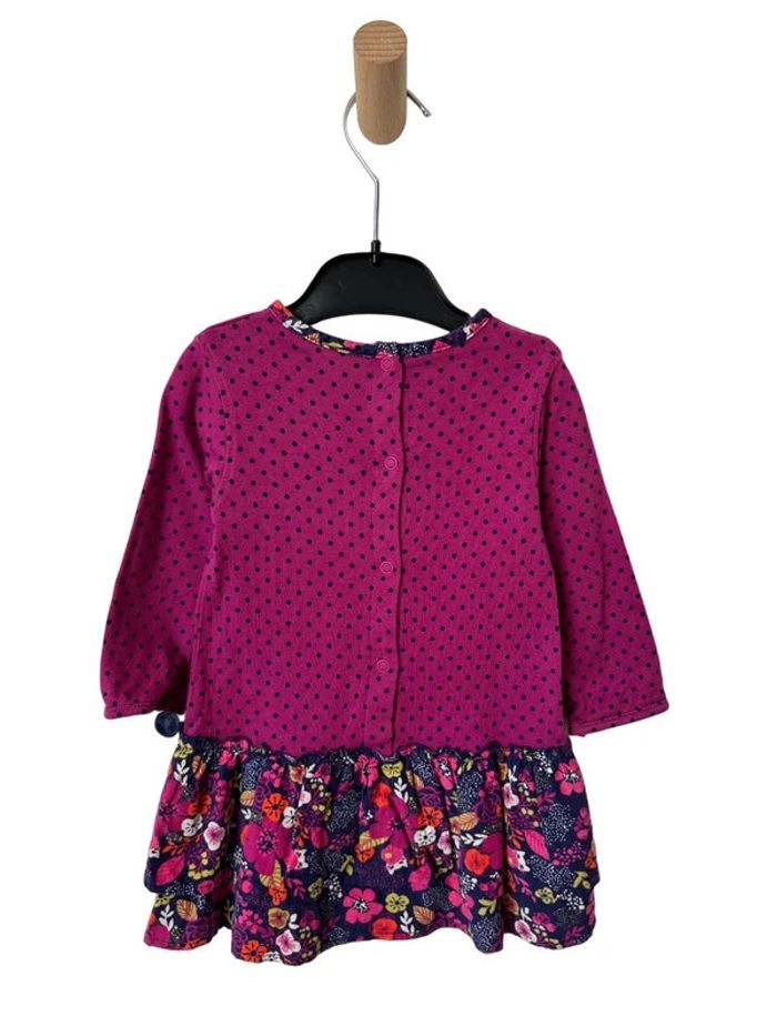 Robe violette à manches longues effet 2 en 1 - La Compagnie des Petits 12 mois - photo numéro 4