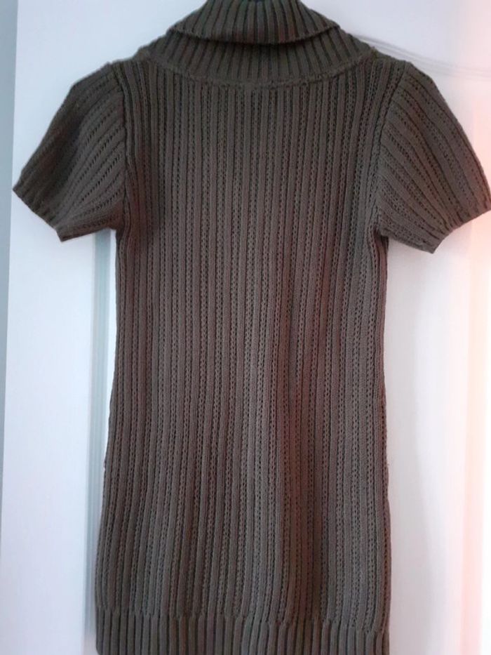 Long gilet fille manches courtes - photo numéro 2