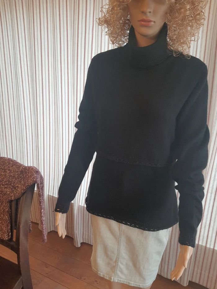 Pull col roulé noir Matin Blanc taille 3 (38/40) - photo numéro 4