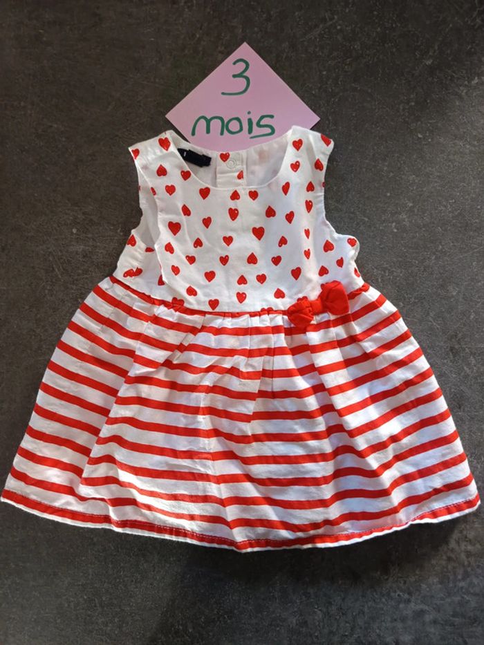 Robe été coeurs 3 mois
