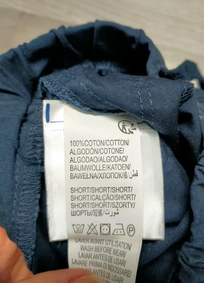 Short fin bleu marine mixte 6 mois Kiabi - photo numéro 5