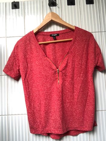 T-shirt Rose-Rouge Jennyfer