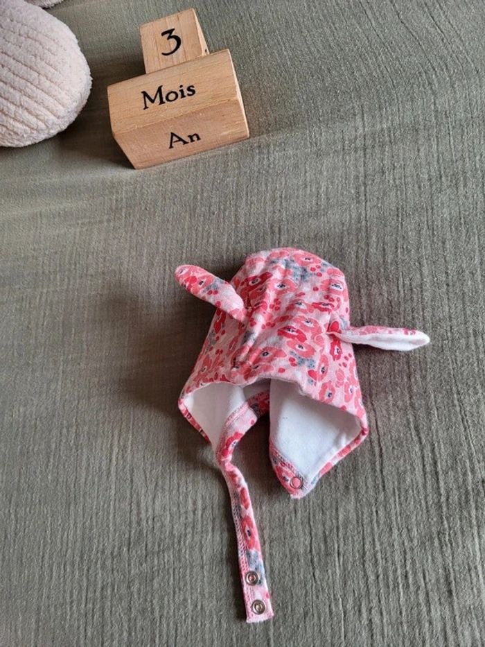 Joli ensemble combinaison bébé fille Petit Bateau avec bonnet oreilles de lapin - photo numéro 9