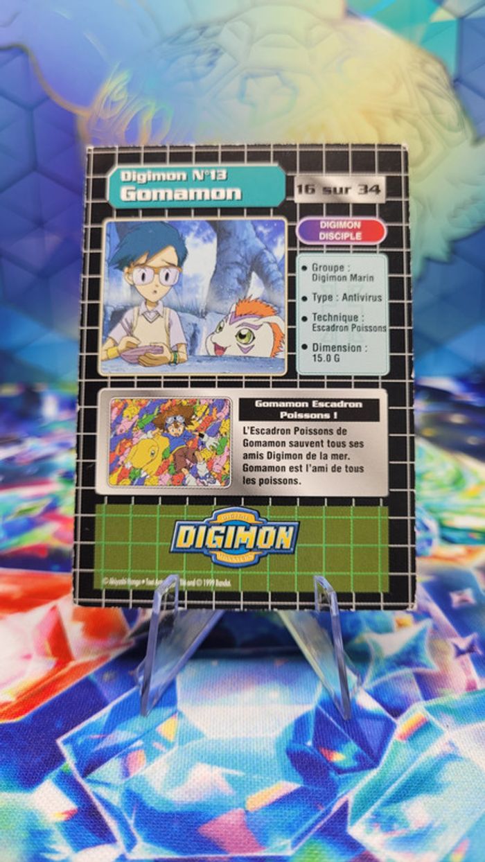 Carte Digimon Gomamon 16/34 Édition Série TV - photo numéro 2
