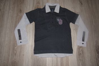 POLO A MANCHES LONGUES MARINE GARÇON - TERRE DE MARINS - 8 ANS - n°01