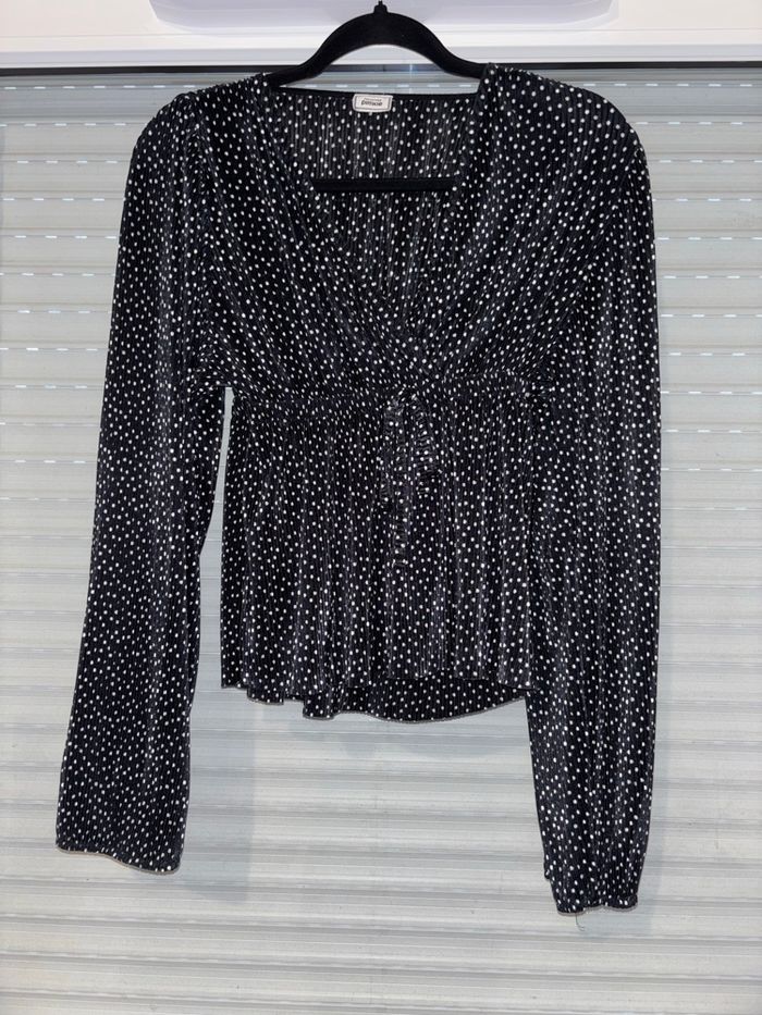 blouse à pois