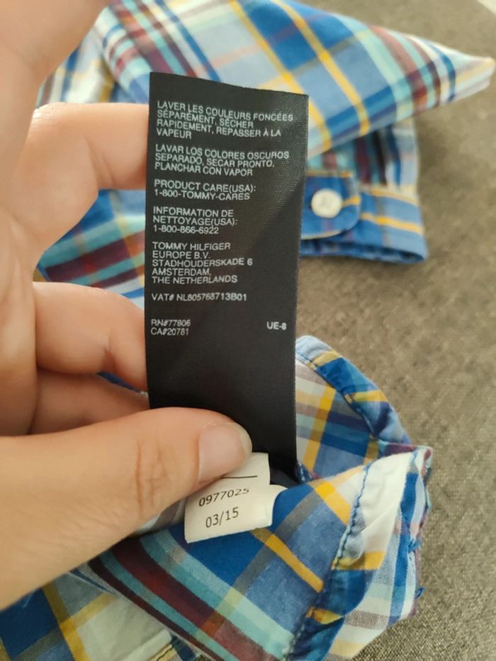 Chemise à carreaux tommy Hilfiger 4 ans - photo numéro 6