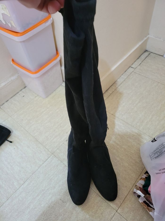 Chaussure bottes long en daim - photo numéro 6