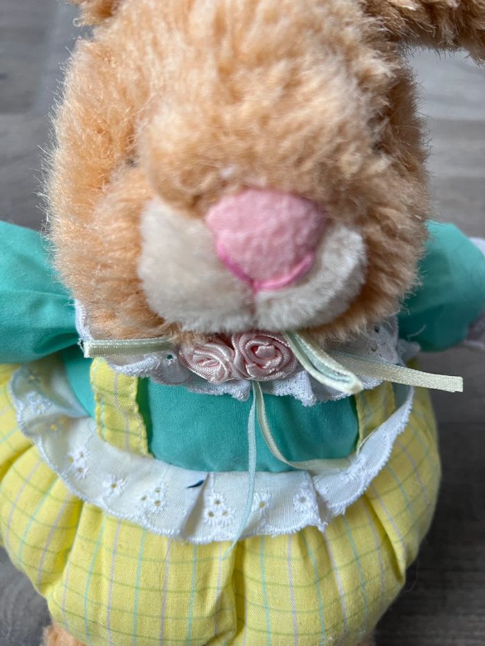 Lapin doudou vintage 30cm Anna Club - photo numéro 3