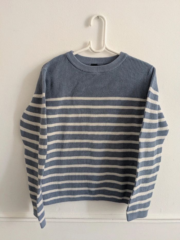 Pull rayé marinière bleu et blanc 8 ans Kiabi