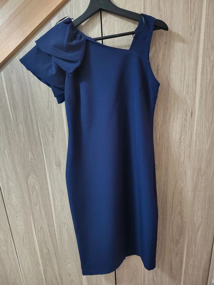 Robe chic asymétrique bleue - photo numéro 4