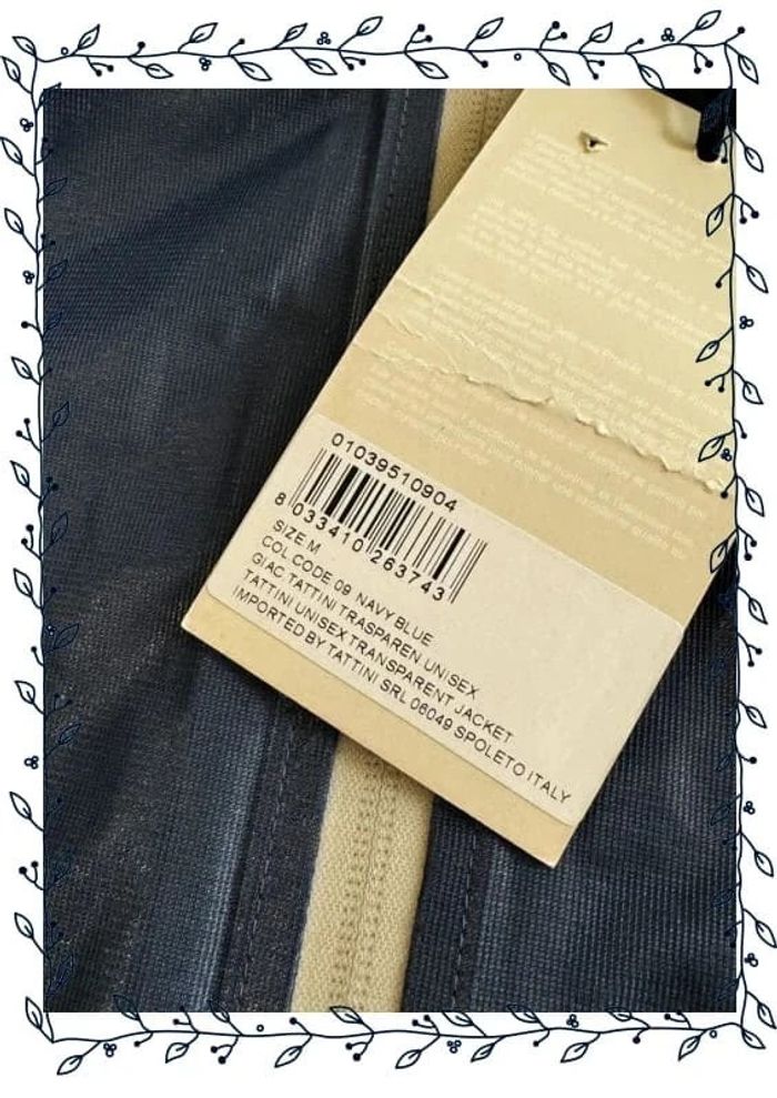 Veste Tattini transparent bleu unisex, bleu, taille M, neuf, valeur 125€ - photo numéro 3
