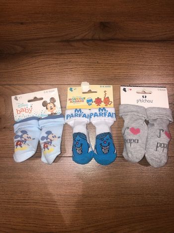 Chaussettes garçon disney baby Mickey monsieur madame 🌺 neuf avec étiquette