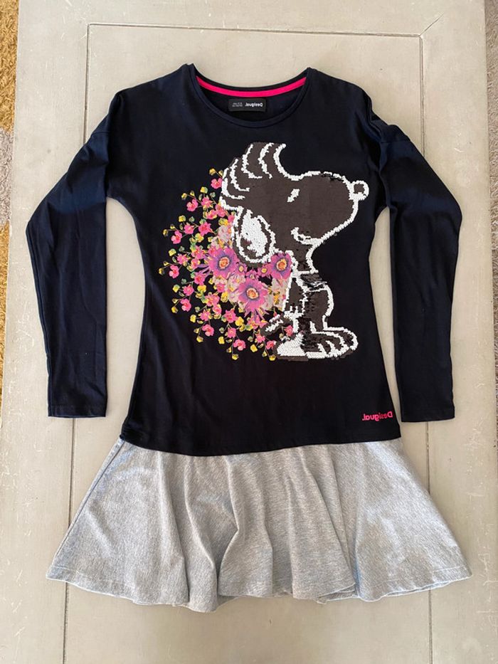Robe Desigual Droopy noire avec sequins taille 11-12 ans - photo numéro 7