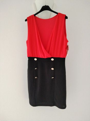 Robe de soirée femme rouge et noir