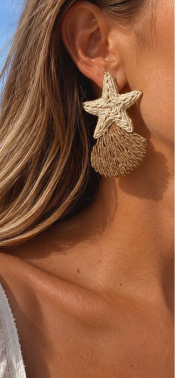 Magnifique boucle d oreille étoile de mer 