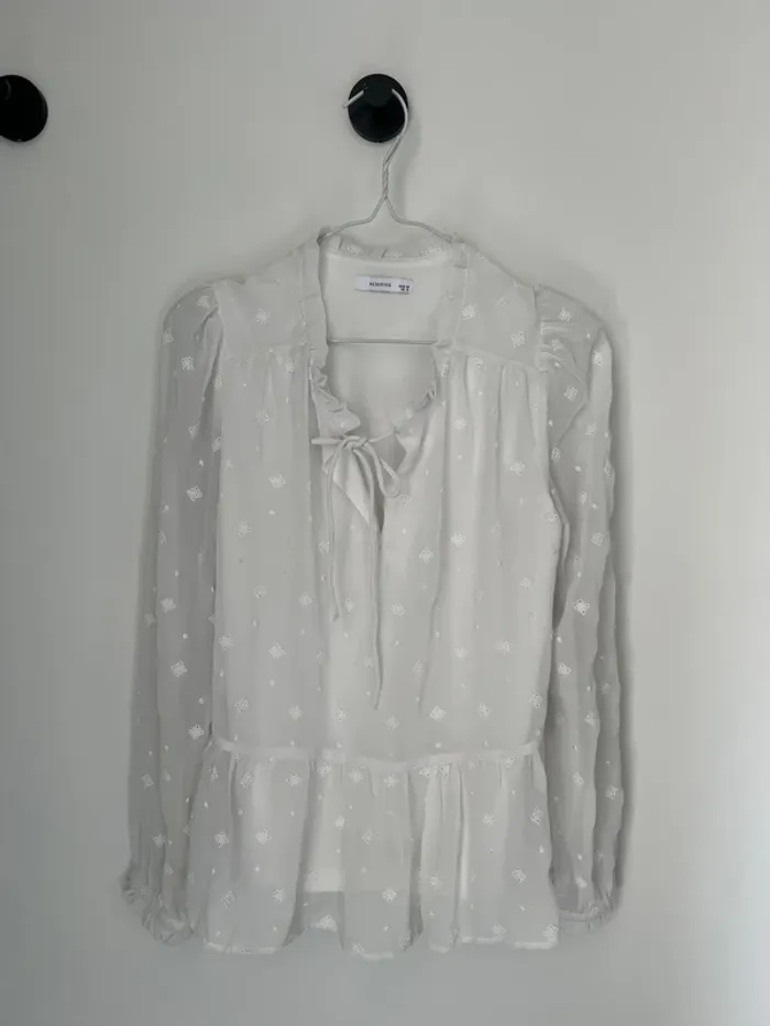 Chemisier blanc bohème