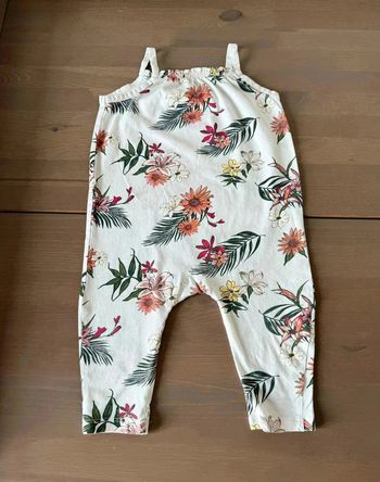 Combinaison Bébé H&M Fille 9-12M (80cm) Motif Tropical Floral Très bon état