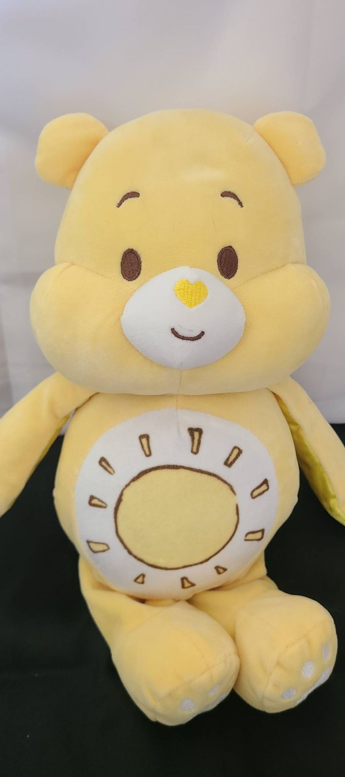Doudou ours jaune soleil grosjojo Bisounours CARE BEARS BABY