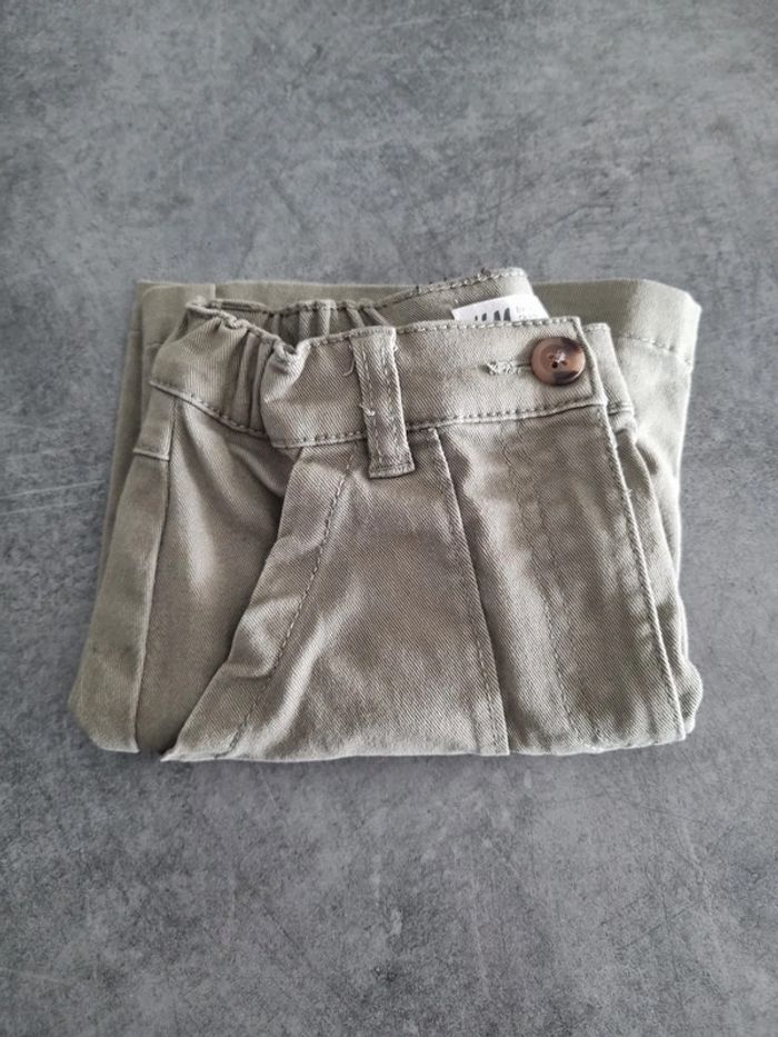 Jupe élastiquée à poches fille - Taille 5/6 ans (116cm) - H&M - Kaki - photo numéro 11