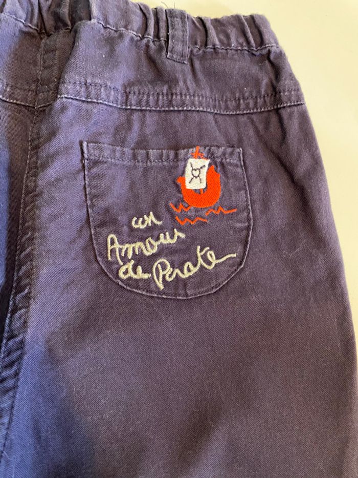 Pantalon DPAM 18 mois bleu Marine - photo numéro 3