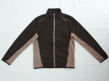 Veste polaire noire et grise - Quechua - 10 ans