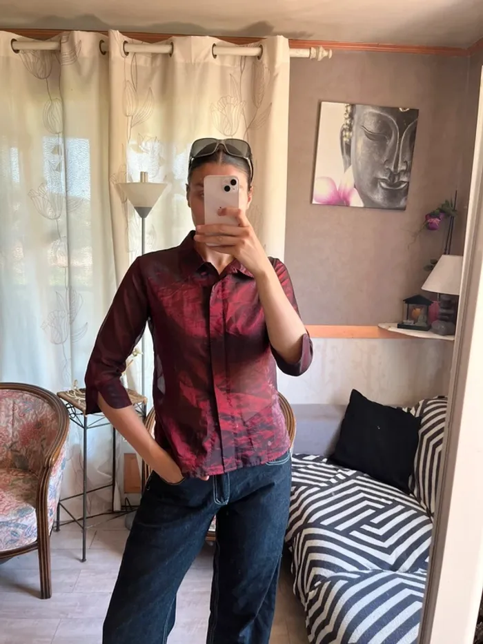 Chemise transparente siren office core y2k 2000yer bohème champêtre drip street west