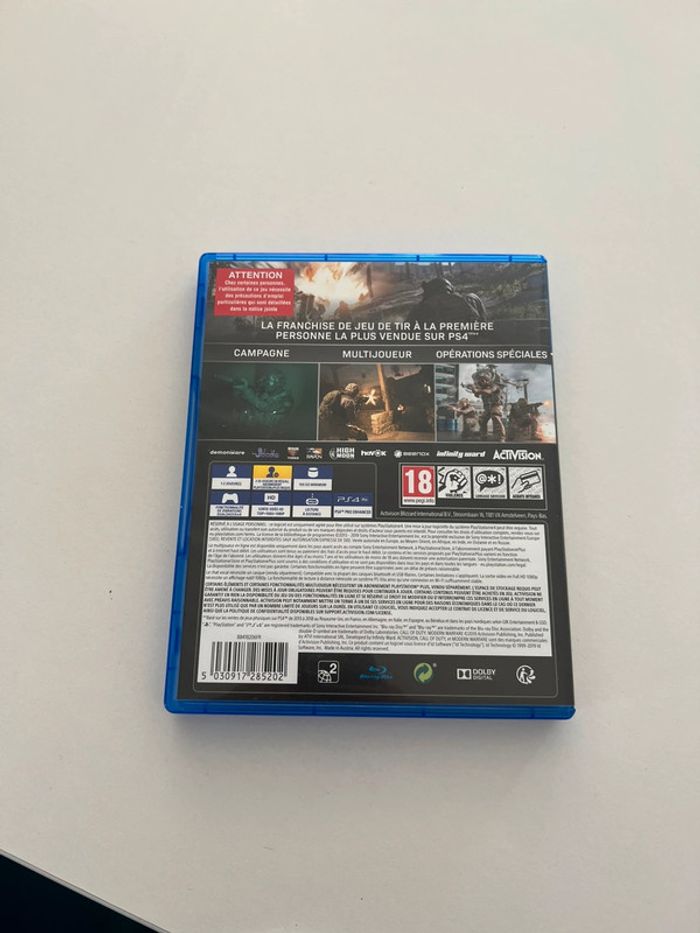 Jeu ps4 Call of duty modern warfare - photo numéro 2
